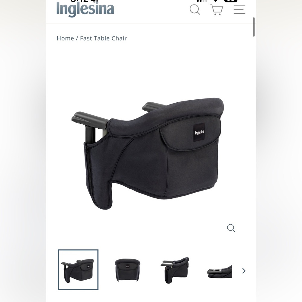Inglesina Black Fast Table Chair